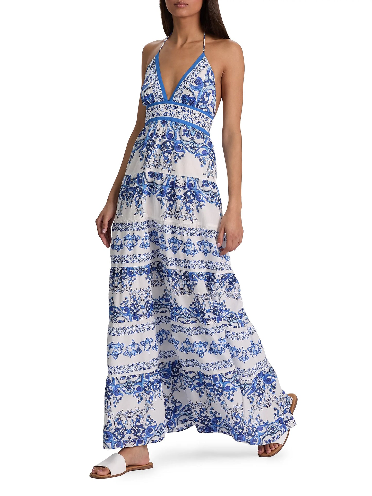 Karolina Smocked Waist Tiered Maxi Dress