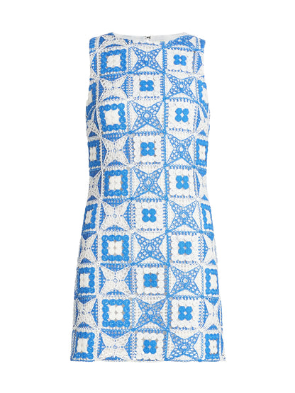 Blue Clyde Crochet Dress