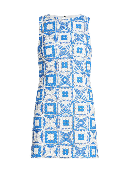 Blue Clyde Crochet Dress