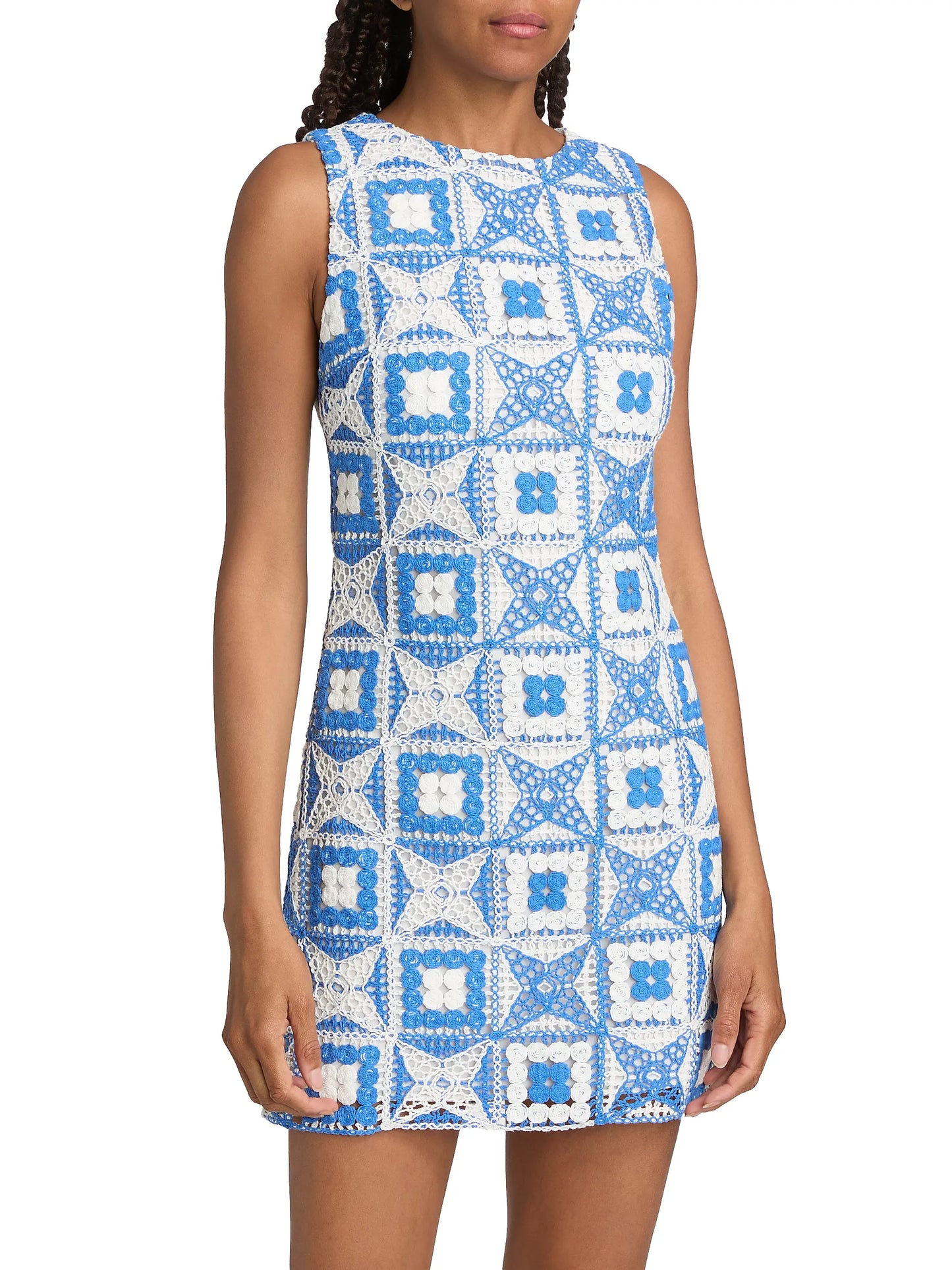 Blue Clyde Crochet Dress