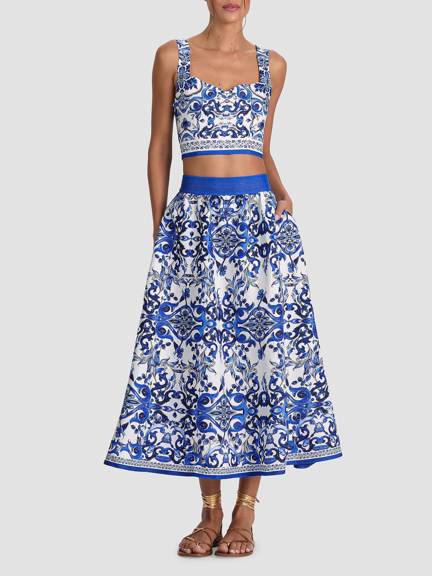 EARLA SOLSTICE HR FLARE MIDI SKIRT