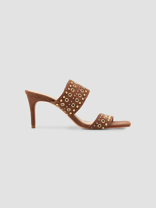 Sutton Mixed Hardware Sandal Heel