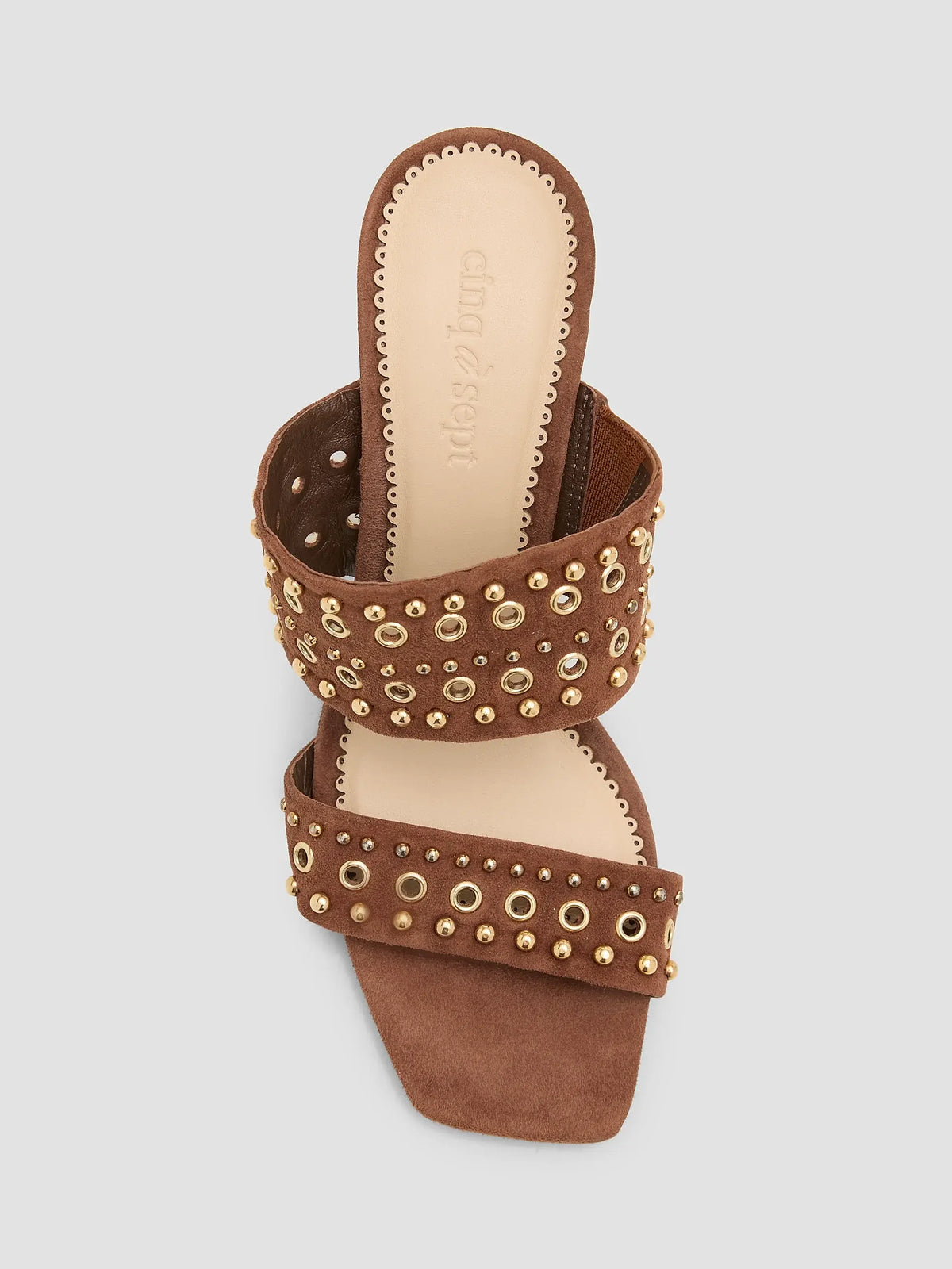 Sutton Mixed Hardware Sandal Heel