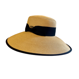 Floppy Brim Tan and Black Hat