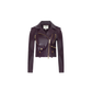 Plum Sangria Blakely Leather Biker Jacket