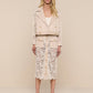 Novelle Lace Sleeve Trench Coat