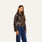 Coffee Bean Luci Fringed Leather Jacket