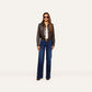 Coffee Bean Luci Fringed Leather Jacket