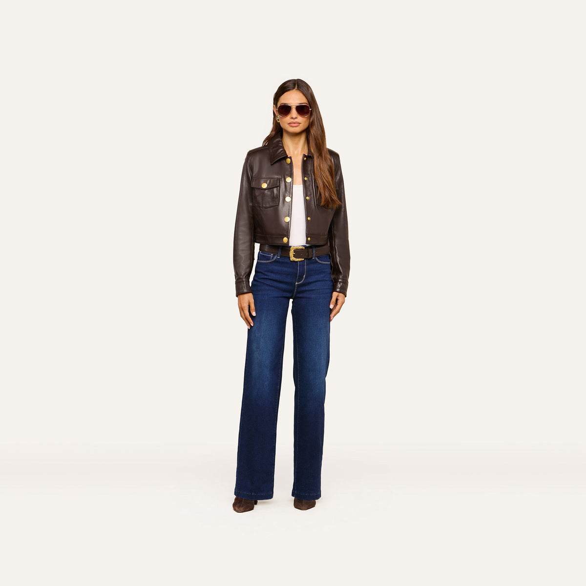 Coffee Bean Luci Fringed Leather Jacket