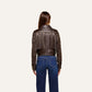 Coffee Bean Luci Fringed Leather Jacket