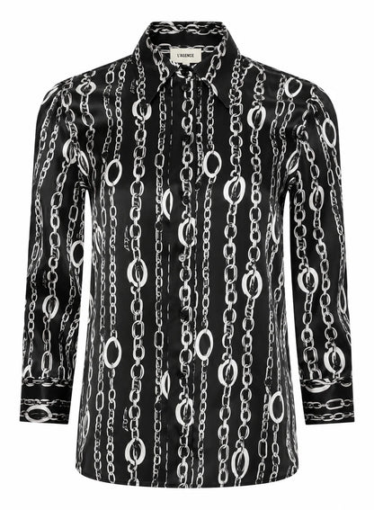 Black Cable Chain Dani Blouse