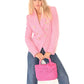 FUSCHIA AMALFI RAFFIA TOTE