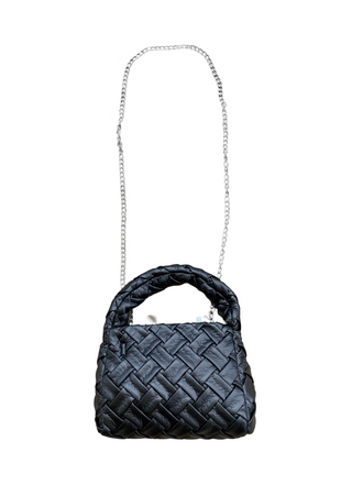 Woven Crossbody Metal Chain Strap