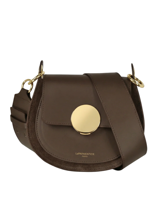 Chocolate Yucca Suede Bag