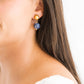 Blue & White Margaret Drop Earrings