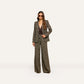 Beige Herringbone Chamberlain Sequined Blazer