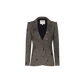 Beige Herringbone Chamberlain Sequined Blazer