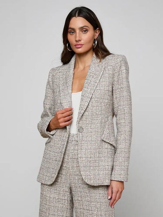 BLUE CHAMBERLAIN TWEED BLAZER