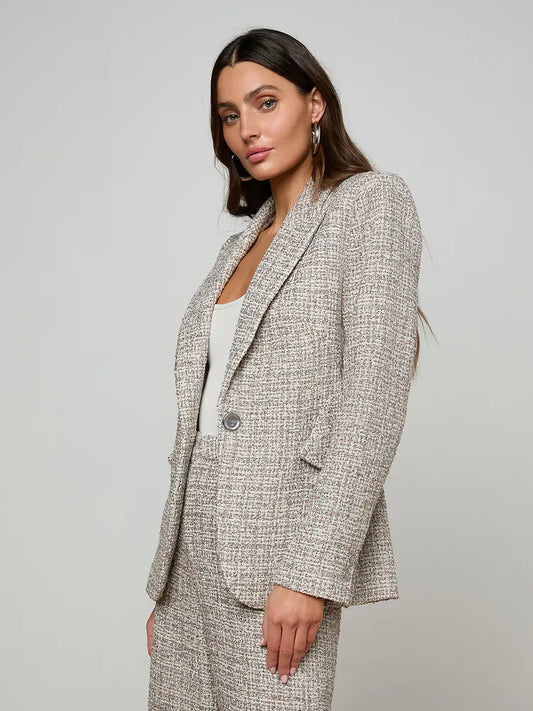BLUE CHAMBERLAIN TWEED BLAZER
