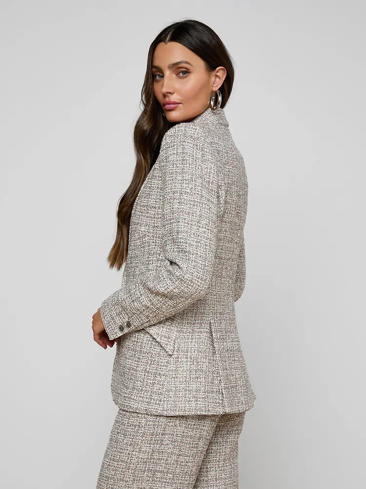 BLUE CHAMBERLAIN TWEED BLAZER