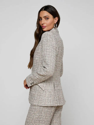 BLUE CHAMBERLAIN TWEED BLAZER