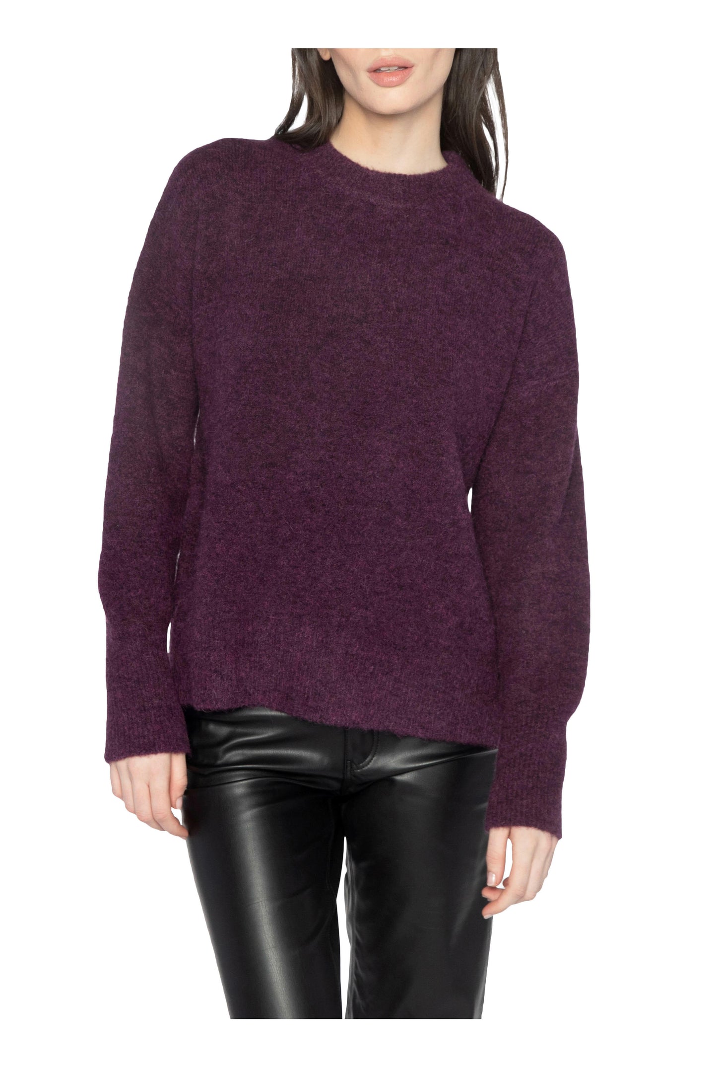 Lofty Easy Grape Crewneck Sweater
