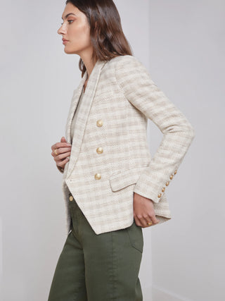 Kenzie Check Double Breasted Blazer