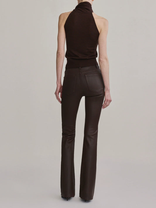 Dark Elm Coated Bridget Bootcut High Rise Jeans