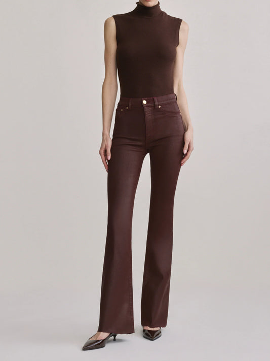 Vin Rouge Coated Bridget Bootcut High Rise Jeans