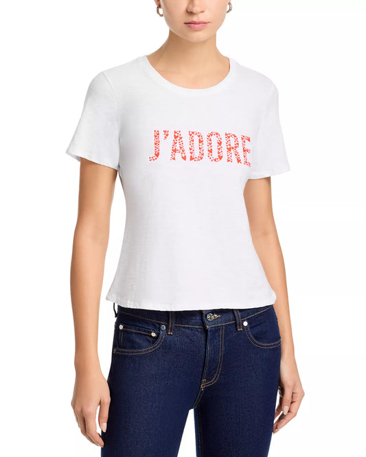 J'ADORE HEART SHRUNKEN TEE