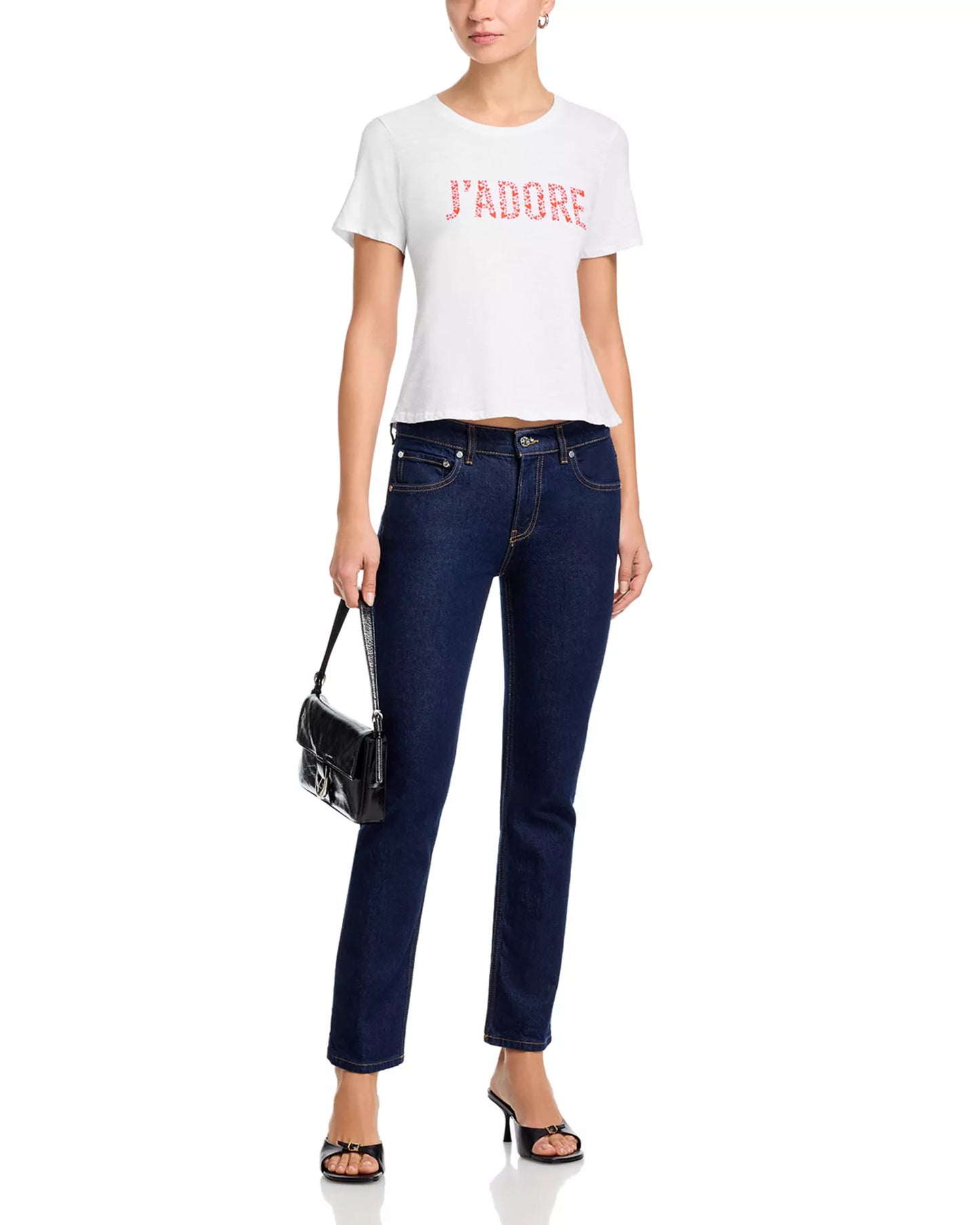 J'ADORE HEART SHRUNKEN TEE
