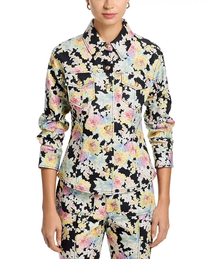 Ikat Bouquet Scrunched Canyon Jean Jacket