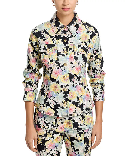 Ikat Bouquet Scrunched Canyon Jean Jacket