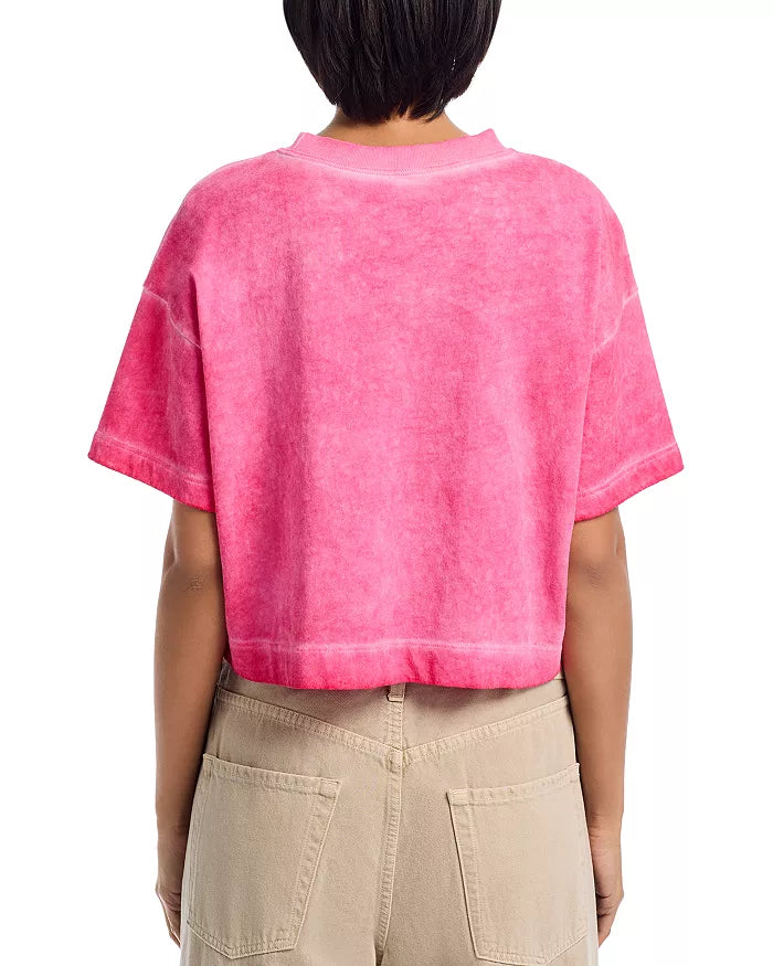 Pink Twisted Cuff Tee