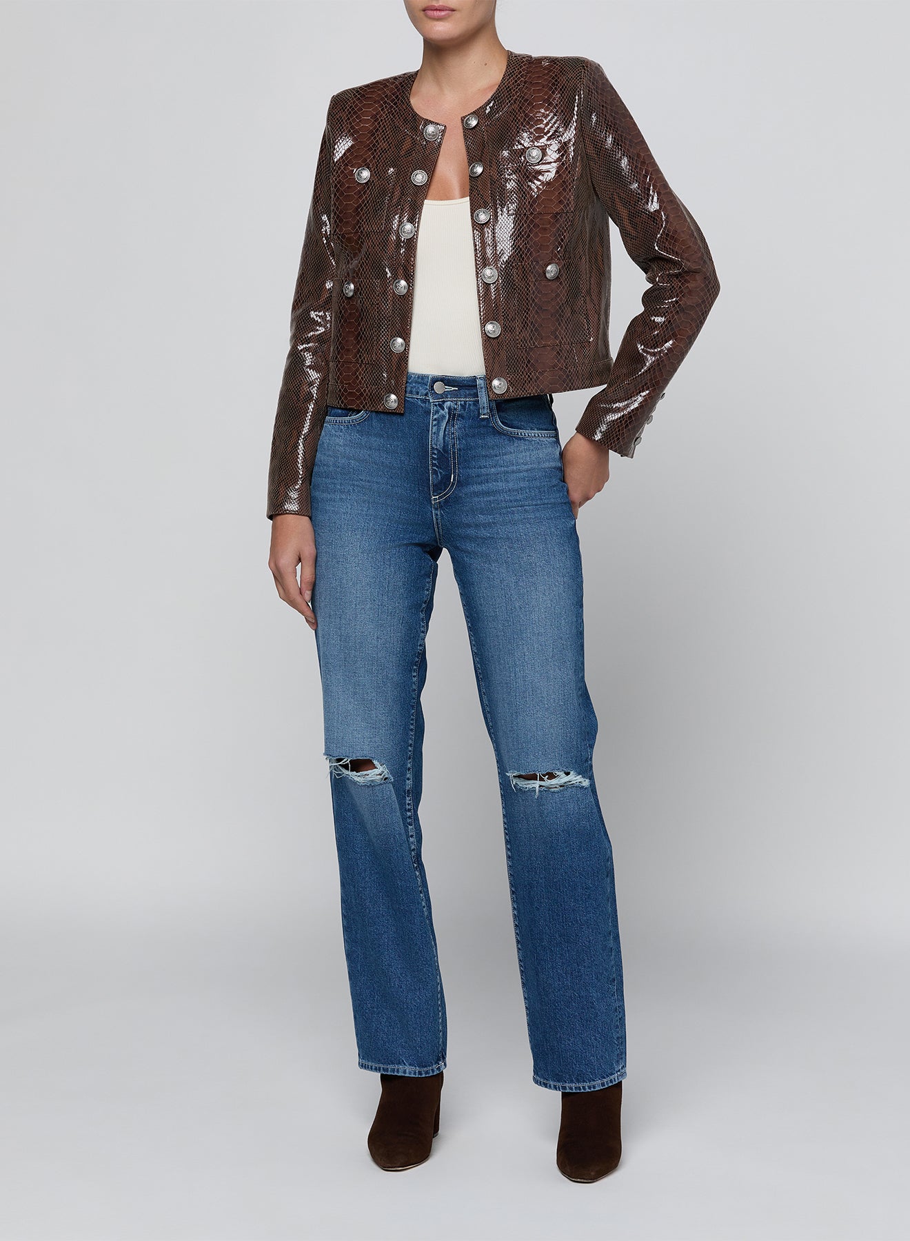 JAYDE COLLARLSS JACKET