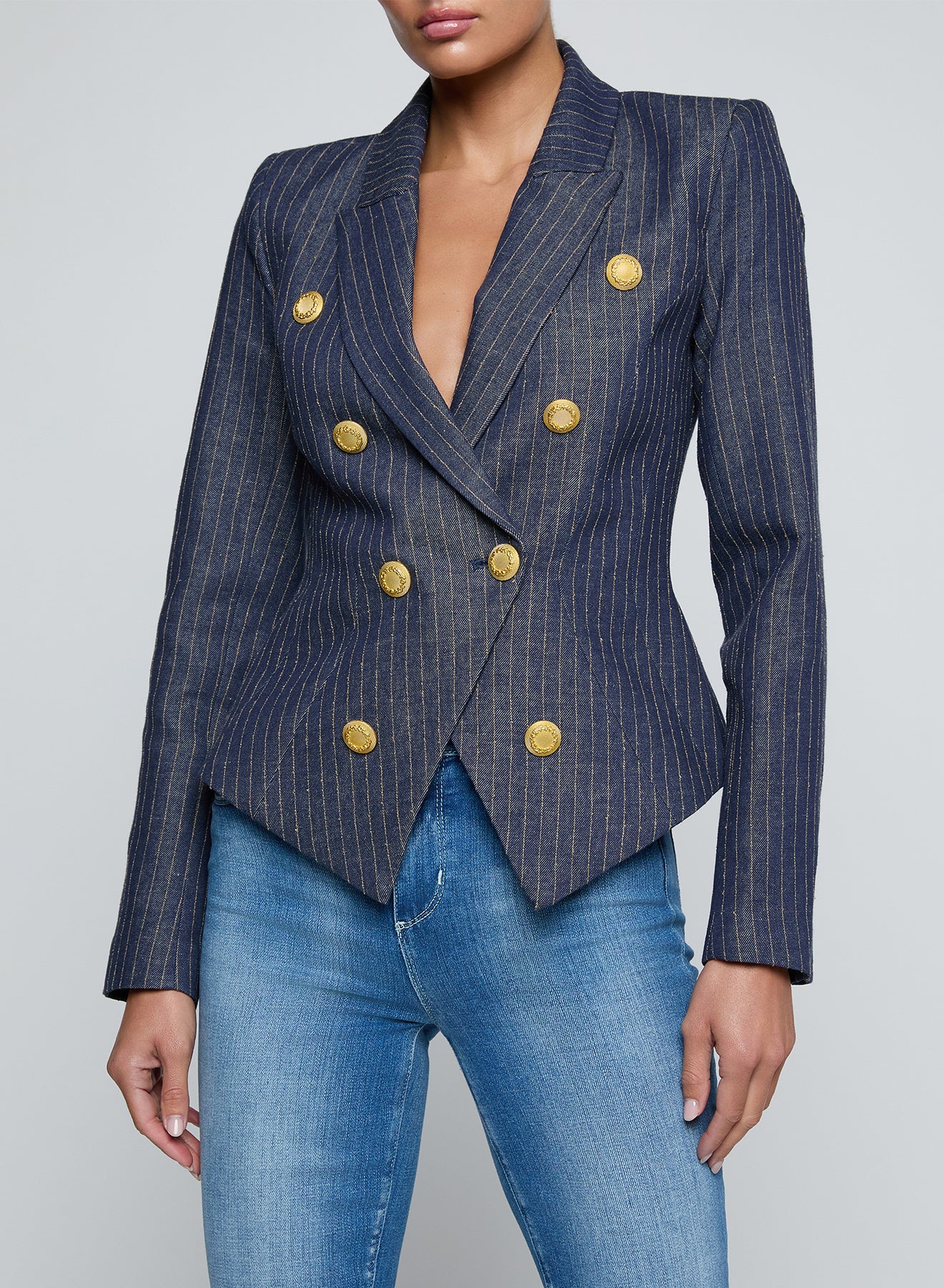 Solar Pinstripe Blazer
