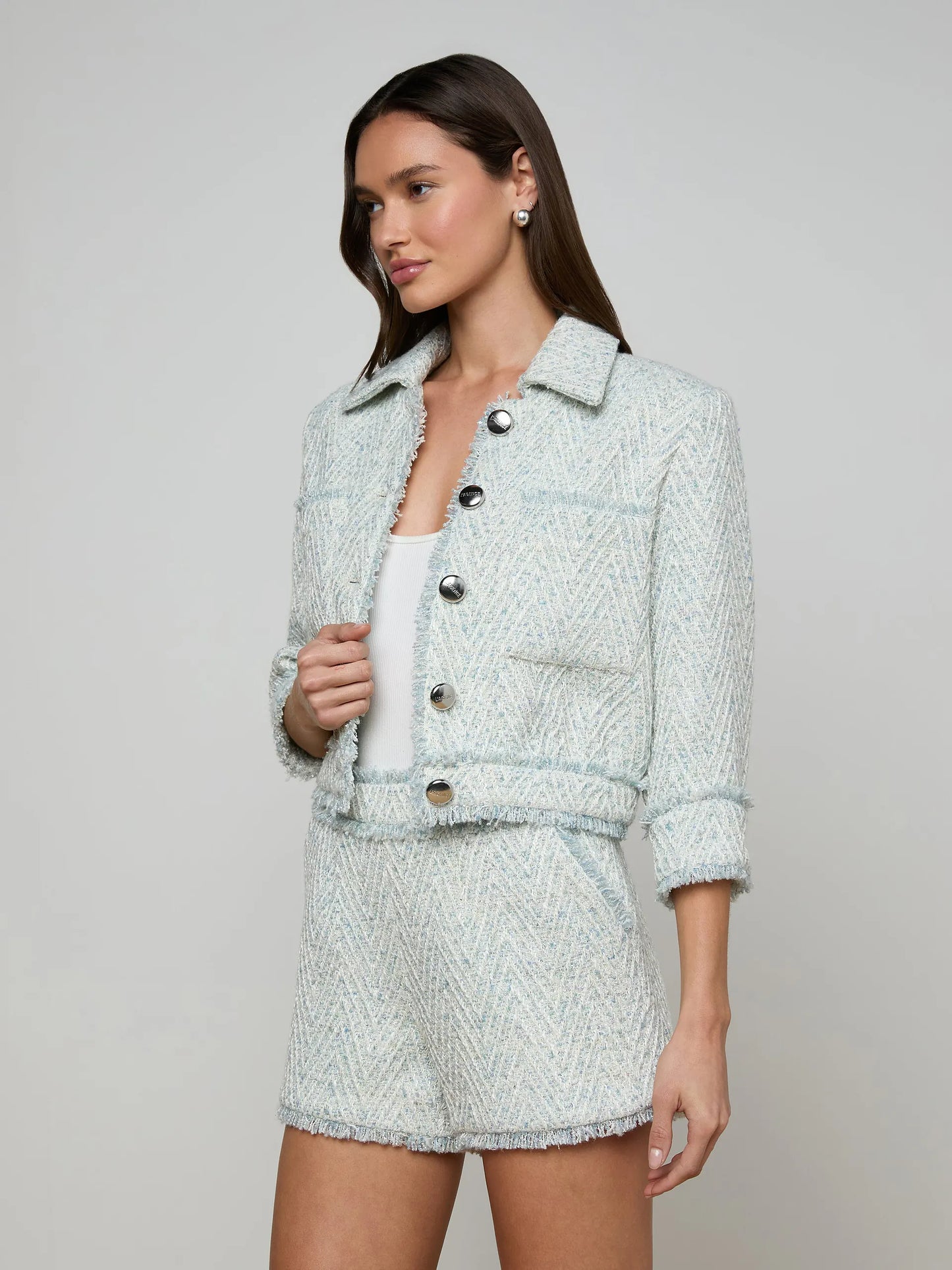 Jia Fringed Tweed Jacket
