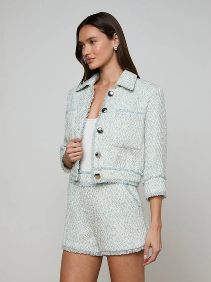 Jia Fringed Tweed Jacket