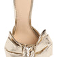 Light Gold Felicity Metallic Leather Mule