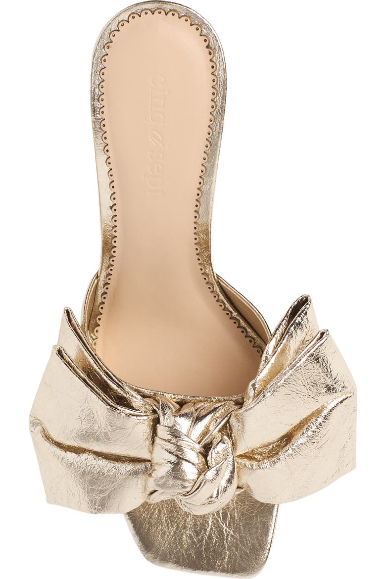 Light Gold Felicity Metallic Leather Mule