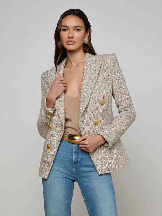 NEUTRAL KYOMI TWEED BLAZER