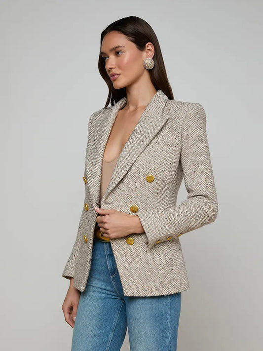 NEUTRAL KYOMI TWEED BLAZER