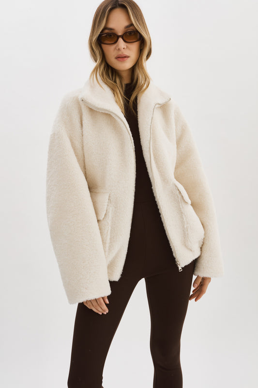 Kim Zip-Up Sherpa Jacket