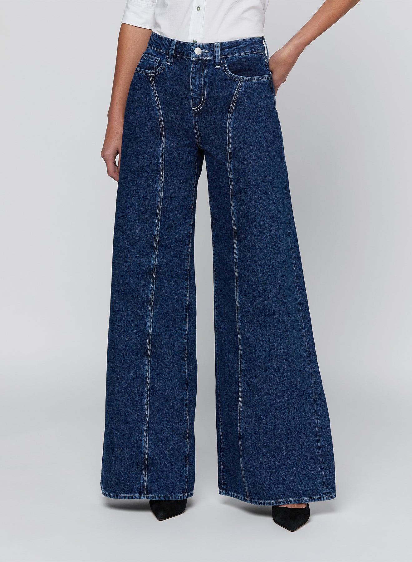 LESTAT H/R SEAMED WD LEG