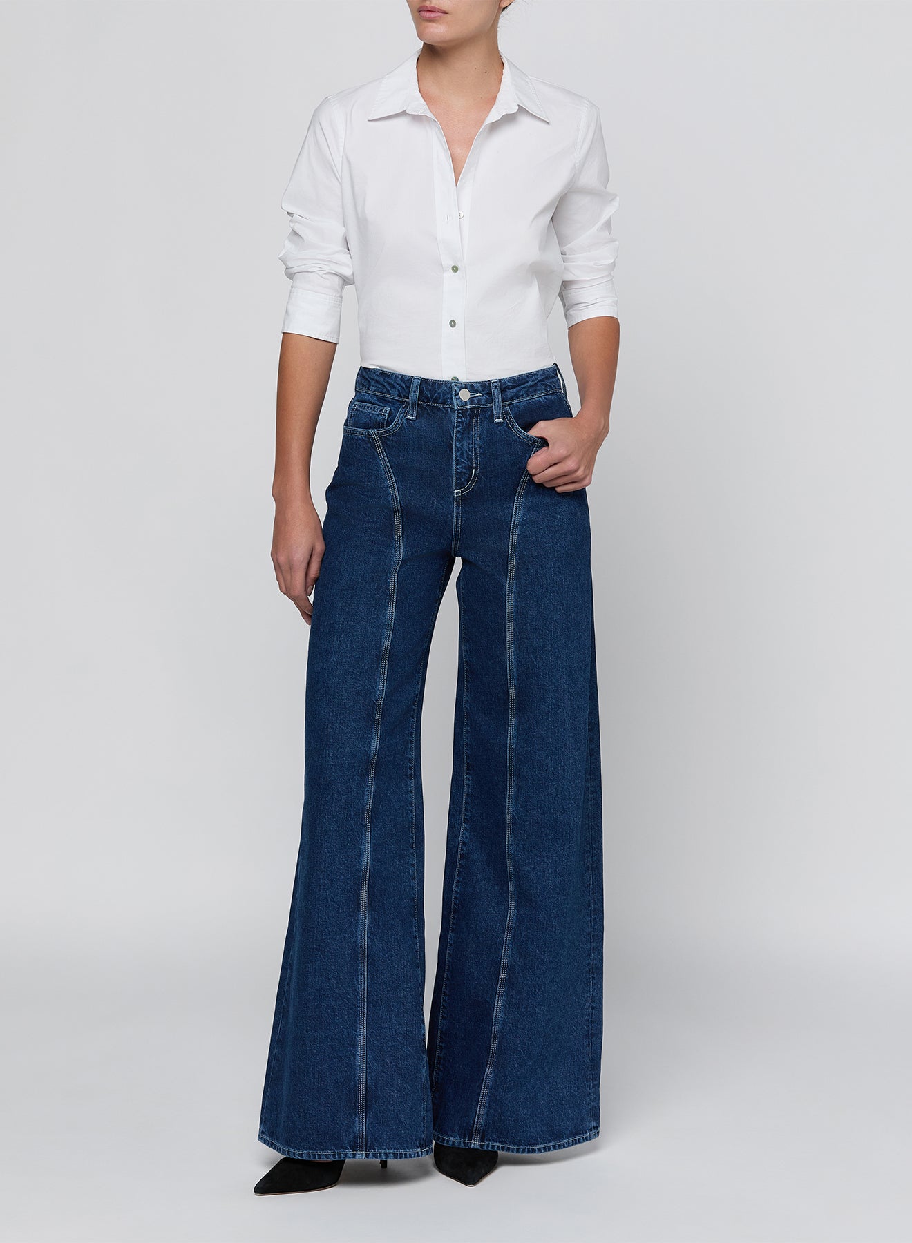 LESTAT H/R SEAMED WD LEG