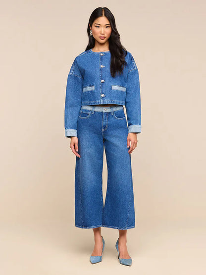 Bronte Cropped Wide-Leg Jean
