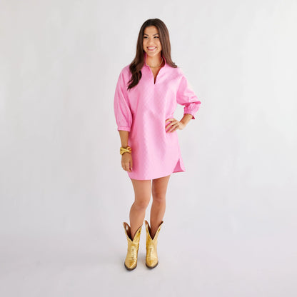 Betsy Collar Jacquard Dress