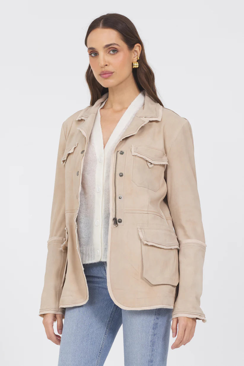 Meryl Waxed Suede Jacket