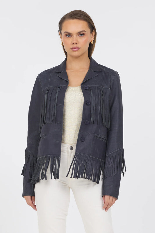 Annie Distressed Leather Jacket