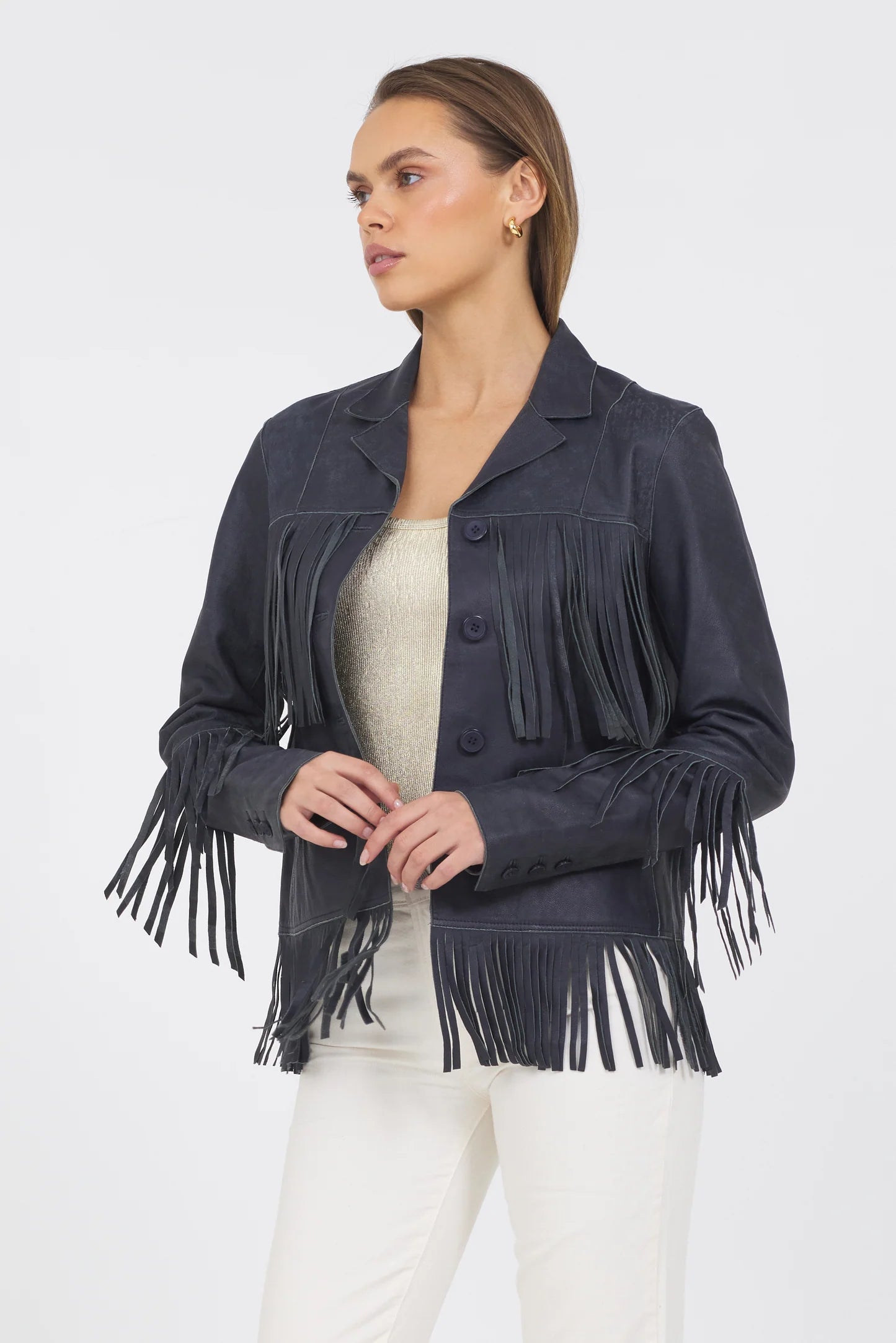 Annie Distressed Leather Jacket